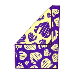Tylson Golf Towel with GOLF Heart Design - Reversible Purple and Yellow Microfiber- Golf Accessories for Men and Women- A Great Gift for any Golfer