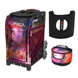 Zuca Galaxy Sport Insert Bag with Black NFW Frame with Gift Lunchbox with Seat Cushion