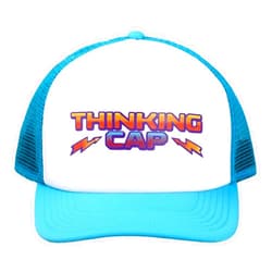 Bioworld Stranger Things Netflix Series Blue & White Thinking Hat Trucker Hat
