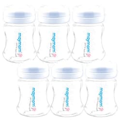 Maymom Wide-Mouth Milk Storage Collection Bottle with SureSeal Sealing Disk; Compatible with Spectra/Motif Luna/Ameda MYA/Bellababy Pumps. Can Replace Spectra S1 S2 Bottles, 6 pc (4.7Oz/140mL, 6pc)