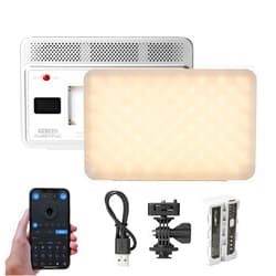 AMBITFUL Video Lighting with APP Control, Bi-Colour 2800-6800K, 10 FX Effects, Hot Shoe Base for Photography Video Lighting Studio, CRI/TLCI 95+ （VL15B