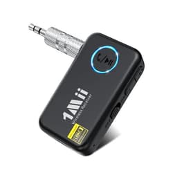 1Mii LDAC Bluetooth Aux Adapter for Car, Wireless Bluetooth 5.3 Receiver with Volume Control, 8H Battery Life, Hands Free Calls, Use in Car/Home Stereo/Wired Headphones/Speaker