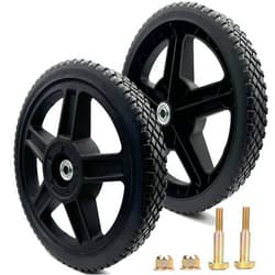 HOvicative 12 Inch Lawn Mower Wheels Wheel kits with Bolts & Nuts - Set of 2 Push Mower Plastic Wheels Fits Craftsman Mower Generator Garden Tiller Most Standard Lawn Mowers