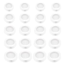 BLMHTWO 20 Pieces Piggy Bank Stopper Replacement, Piggy Bank Plug Piggy Bank Stopper Saving Box Plug White5 Sizes Round