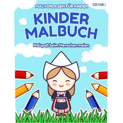 Steve Rueb Bücherallerlei Malvorlagen für Kinder - Kindermalbuch - Malspaß beim Menschen malen - Edition 1: Ausmalbuch I Malen lernen I Malvorlage I DIN A4 I 40 europäische ... I Malbilder I Edition 1 (German Edition)