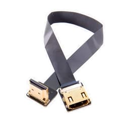 NFHK CYFPV Up Angled 90 Degree HDMI Male to Female FPC Flat Cable for HDTV Multicopter Aerial Photography