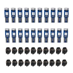 Kewucn 20PCS T5 LED Lights for Car Dashboard, 3030 Super Bright Interior Led Light Bulbs with Twist Socket, Auto Instrument Panel Gauge Indicator Bulb Replacement, Car Accessories (Blue)