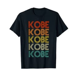 Kobe Tee-Tshirt Gifts Unisex-Adult Retro Kobe Bryant T-Shirt Black Small Short Sleeve T-Shirt