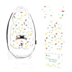 vocheer Newborn Insert Compatible with 4moms Mamaroo RockaRoo & Graco DuetSoothe Swing, Reversible Infant Insert Head & Body Support Cushion, Large Size, Cotton & Mesh Material, Dinosaur