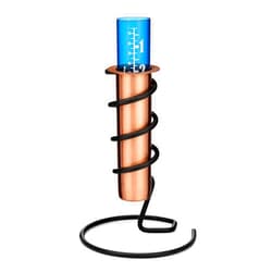 World's Coolest Rain Gauge Company WCRG Copper Rain Gauge for Yard, Freestanding Steel Base - Outdoor Sprinkler Gauges, Shatterproof, Winter-Safe, Accurate, Decorative - The Original Floating Rain Gauge, USA Assembled & Designed