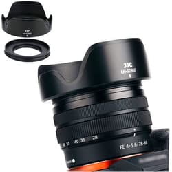JJC Reversible Lens Hood Shade with 40.5mm Filter Adapter for Sony FE 28-60mm F4-5.6 SEL2860 on A7CII ZV-E1 A7C A7III A7RII & E PZ 16-50mm F3.5-5.6 OSS II on ZV-E10 A6000 A6100 A6300 A6400 A6500 A6600