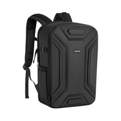 MOSISO Camera Backpack, DSLR/SLR/Mirrorless Camera Bag Waterproof Symmetric Geometric Hard Shell with Tripod Holder&15-16 inch Laptop Compartment Compatible with Canon/Nikon/Sony, Black