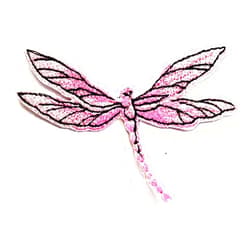 NiPitShop Beautiful Dragonfly Patch Nipitshop Patches Pink Dragonfly Fly Animal Kids Cartoon Patch Applique for Clothes Great as Happy Birthday Gift
