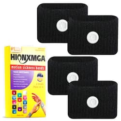 HIONXMGA Motion Sickness Bands/Acupressure Nausea Wristband for Nausea,Sea Sickness Wristbands for Natural Relief of Morning Sickness,Dizziness, Motion Sickness(Car, Sea, Flying Travel Sickness)