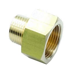 HongBoW Hardware HongBoW 2 Pcs/Pack Brass Pipe Fitting Adapter Reducer 1/2 NPT Male x 3/4 NPT Female npt Pipe Adapter