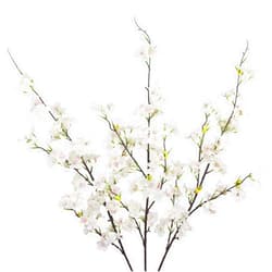 CISDUEO 3 Pcs Artificial Cherry Blossom Flower Pink Silk Peach Flowers Bulk Plum Blossom Flowers with Leaves Cherry Blossom Branches Vase Arrangements for Spring Wedding Indoor Outdoor DIY Party Decor