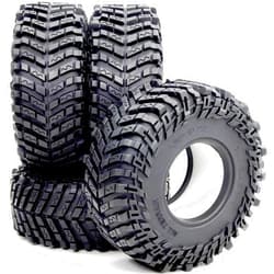 HOBBYSOUL 4pcs RC 2.2 Crawler Tires Soft Sticky 127mm/5.0inch Tall 2.2 Tires Tyres for 1/10 Axial Wraith Axial Yeti/Traxxas TRX4 AMG 6x6 / redcat Everest 10