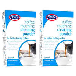 Urnex Coffee Maker and Espresso Machine Cleaner Cleancaf Powder - 2 Pack (6 Packets) - Safe on Delonghi Ninja Hamilton Beach Mr Coffee Braun and More