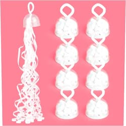 BATTIFE 9Pack Streamers Poppers - White Hand Throw Confetti Poppers, No Mess Paper Crackers for Birthday Wedding Party Celebrations, White