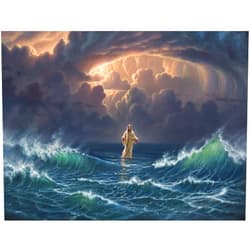 MaiYiYi Jesus Diamond Painting by Numbers - MaiYiYi 5D Full Round Diamond Painting Sea Jesus Diamond Painting Cross Stitch Kit Religion Stitch Diamond Painting for Adult Kids Home Wall Art Decor (30X40 CM)