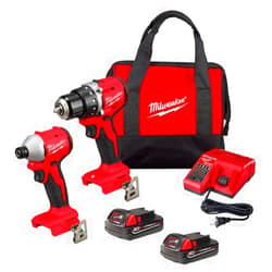 Milwaukee 3692-22CT M18 Compact Brushless 2-Tool Combo Kit: Drill Driver/Impact Driver (New Gen Kit)