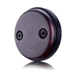 Anpean Two-Hole Bathtub Drain Overflow Plate with Screws and Thicken Rubber Gasket, Oil Rubbed Bronze