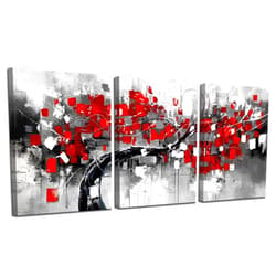 Biuteawal Abstract Tree Canvas Wall Art Black White Red Blossom Landscape Artwork Picture Painting on Canvas Modern Living Room Office Decoration