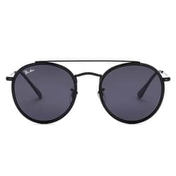 Pro Acme Double Bridge Round Sunglasses for Women Men 100% Crystal Real Glass Lens Retro UV400 Protection