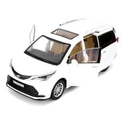 BDTCTK 1:24 Sienna MPV Car Model, Pull Back Diecast Toy Car with Sounds＆Lights for Kids Boys Girls and Adults, Gift White.