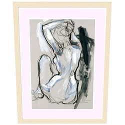 Amanti Art Framed Wall Art Print (17x21) Onyx Gestures I by Jennifer Paxton Parker Framed Poster for Wall Decor, Living Room, Bedroom, Bathroom, Kitchen, Office or Business Artwork from WI, USA