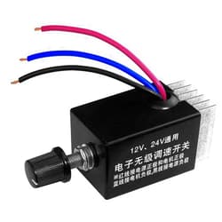 GERUSEA DC Motor Speed Controller Universal DC 12V 24V 10A Electronic Stepless Speed Regulator Switch for Car Truck Fan Heater Control