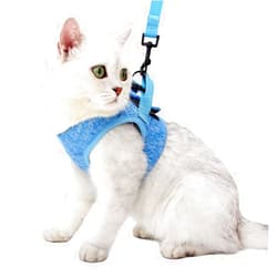 HEYWEAN Cat Harness and Leash - Ultra Light Escape Proof Kitten Collar Cat Walking Jacket with Running Cushioning Soft and Comfortable Suitable for Puppies Rabbits