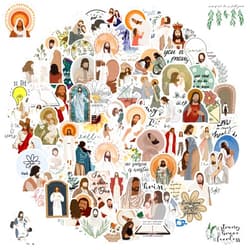 Muiouis 100Pcs Christian Stickers for Water Bottles, Jesus Bible Verse Stickers Religious Faith Motivational Stickers for Laptops, Phone Cases, Planners, Journaling, Scrapbooks Christian Gifts