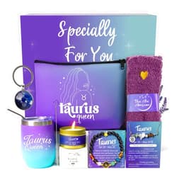 Fyroax Taurus Birthday Gifts for Women Zodiac Gift Basket Sets for Best friend, Mom, Sister, Wife, Unique Birthday Gift Ideas for Women
