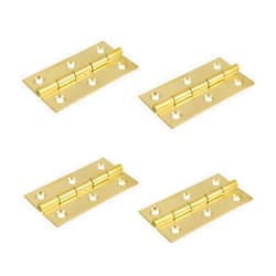 LC LICTOP 3Inch Pure Brass Hinges Butt Hinges for Furniture Cabinet Drawer Door 4pcs