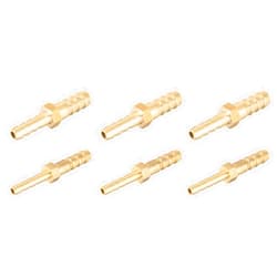 uxcell Straight Brass Barb Fitting Reducer, Fit Hose ID 6mm to 4mm, 8mm to 6mm, Total 6pcs