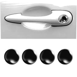 MLAHUIER 4PCS Car Door Keyhole Lock Stickers, Anti-Blocking Car Door Lock Screw Protector Cover, Universal Car Decoration Accessories Car Door Hole Cover Fits Car Truck SUV (Black)