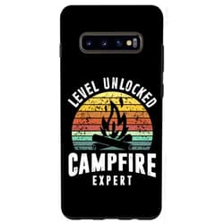 TooMerch Campfire Expert Galaxy S10+ Level Unlocked Campfire Expert Travel Lover Campaign Skill Case