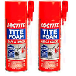 Loctite Tite Foam Gaps & Cracks Spray Foam Sealant, Polyurethane Expanding Foam Insulation - 12 fl oz Can, Pack of 2
