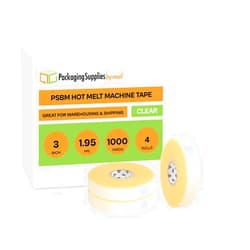 PackagingSuppliesByMail PSBM Cold Temp Packing Tape, 3 Inch x 1000 Yards, 4 Pack, Clear, Designed for Use in Extremely Cold Temperatures [Machine Length]