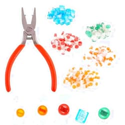 Hilitchi 200 Pcs Telephone Wire Connector Wire Butt Splice Connector UY/UY2/UR/UR2/UG Crimp Terminal Connectors Assortment Kit - with One Connector Crimping Pliers
