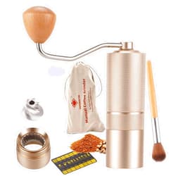 Popsweeter Popsweet C38 Manual Coffee Grinder With Detachable Stainless Steel Tapered Outer Burrs, Grinder 400 pounds Coffee Beans, 36 Manual Adjustable Espresso Grinder, Perfect For Homes, Offices, And Camping
