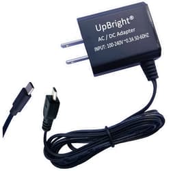 UpBright USB 5V AC/DC Adapter Compatible with iGPSPORT BSC100S BSC200 BSC300 GPS Cycling Computer Bike Bicycle IGS10S IGS20E IGS60S IGS130S iGS320 IGS520S IGS618 IGS618S IGS620 iGS630 Battery Charger