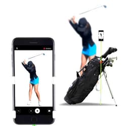 Selfie Golf SelfieGOLF Record Golf Swing - Cell Phone Holder Golf Analyzer Accessories | Winner of The PGA Best Product | Selfie Putting Training Aids Works with Any Golf Bag and Alignment Stick
