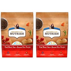 Rachael Ray Nutrish Premium Natural Dry Dog Food with Added Vitamins, Minerals & Taurine, Real Beef, Pea, & Brown Rice Recipe, 6 Pounds (Packaging May Vary) (Pack of 2)