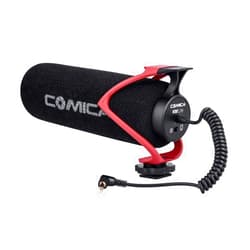 comica CVM-V30 LITE Video Microphone,Super-Cardioid Condenser On-Camera Shotgun Microphone for Canon Nikon Sony Panasonic DSLR Cameras,Mic for iPhone Android Smartphone with 3.5mm Jack(Red)