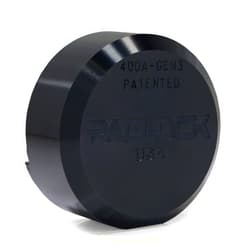 PACLOCK's UCS-8A Step-Back Hockey Puck, Buy American Act Compliant, Black Anodized Aluminum, High Security 6-Pin Cylinder, One Lock Keyed to a Number U-Pick! w/ 2 Keys, Hidden Shackle