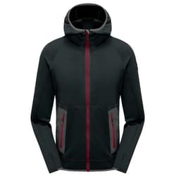 Little Donkey Andy Men's Winter Ultra Stretch Warm Fleece Running Jacket Thumb Holes Hooded Coat Hiking