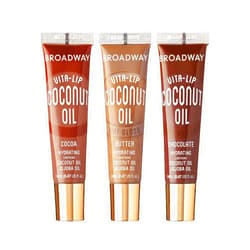 Ruby Kisses Broadway Vita-Lip Tinted Lip Gloss (6 Pack) Ultra-Hydrating & Soothing Formula with Vitamins, High-Shine Non-Sticky Lip Balm with Rosehip, Coconut, Jojoba Oil in 3 Pink & 3 Brown Shades