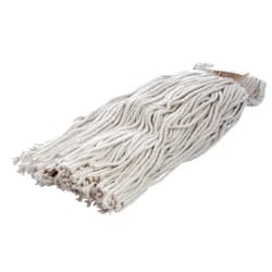Carlisle FoodService Products SPARTA Flo-Pac Mop Head Cut-End, Screw Top with White Band for Organized Cleaning, 18 Inches, White